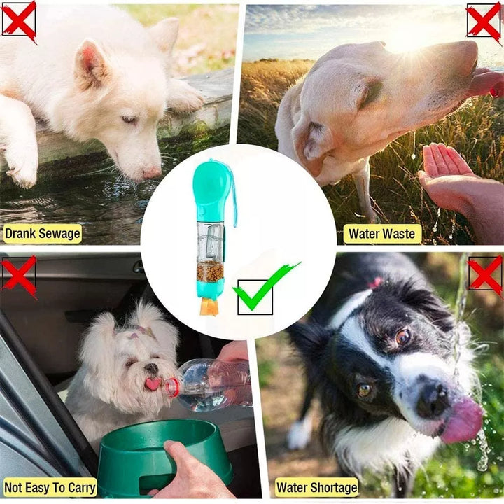DISPENSADOR DE ALIMENTO Y AGUA PARA MASCOTAS
