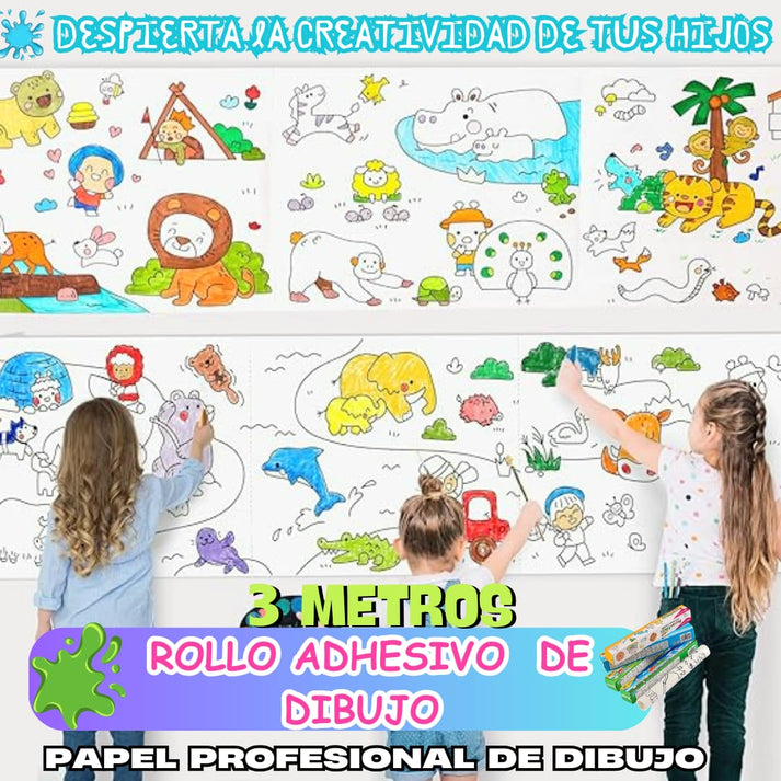 ROLLO PARA COLOREAR DE 3 METROS🥳