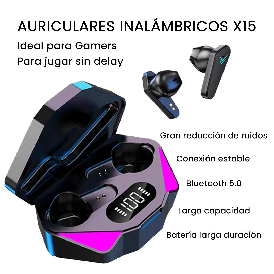 SoundX15™ – Audífonos Inalámbricos con Cancelación de Ruido y Larga Duración